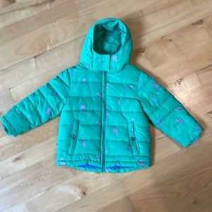 Mini Boden Green Winter Puffer Jacket